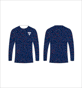 เสื้อยืดแขนยาวลายพรางสีน้ำเงินกรมท่าเหลืองสำหรับผู้ชาย ลายตารางเรขาคณิต คอกลม เสื้อยืดลำลอง สตรีทแวร์ เสื้อออกกำลังกาย - Product Image 6
