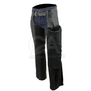 Polainas Completas de Cuero Genuino para Montar a Caballo, Protección Premium para Piernas, Estilo Vaquero Occidental - Product Image 2