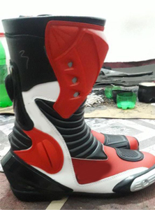 Men's <b>Black</b> White Yellow Plus Size Flame-Retardant Leather Sportswear Motorcycle <b>Boots</b> Breathable Anti-UV Quick Dry All Seasons - Product Image 2
