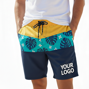 Shorts de bain pour hommes à taille élastique, pour fitness, surf, plage et sport, personnalisables avec logo – Approvisionnement direct - Product Image 4