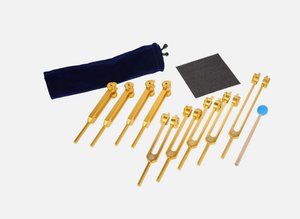 Ensemble de diapasons chakra en or avec marteau en silicone pour la thérapie de guérison - Product Image 5