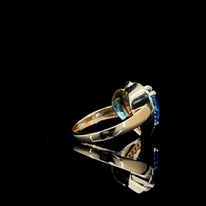Bague élégante en forme de cœur avec halo de diamants cultivés en laboratoire certifiés IGI or/argent, accentuée de diamants étincelants, bande polie, luxe unisexe - Product Image 4