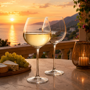 Verres à vin en borosilicate faits à la main de 560 ml, sans plomb, transparents, à pied, pour vin rouge et blanc, réutilisables, vente en gros - Product Image 6