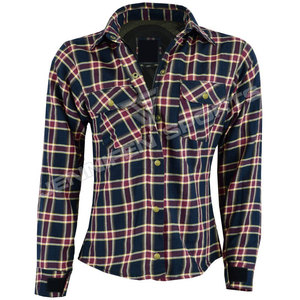 เสื้อเชิ้ตผ้าฟลานเนลป้องกันสำหรับผู้หญิงสำหรับขี่มอเตอร์ไซค์ บุผ้าเคฟลาร์ เสริมแผ่นรอง สำหรับขี่ทัวร์ริ่ง ลายตารางหมากรุก ขายส่ง ผู้ผลิต OEM ODM - Product Image 2