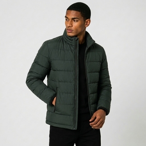 Men's Winter Puffer <b>Jacket</b> Stand Collar Quilted Outerwear Waterproof Breathable Windproof Custom Logo High Street Style 220g - Product Image 4