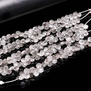 Perles de coquillages sculptées en quartz naturel, perles de pierres précieuses sculptées à la main, perles de quartz à points, perles de pierres précieuses percées sur le côté pour la fabrication de bijoux - Product Image 2