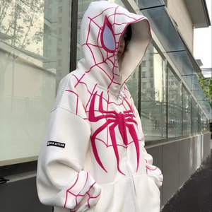 Sudadera con Capucha de Algodón, Unisex, Otoño, Estampado Floral, Forrada, Suave y Cómoda, Transpirable, Juvenil, Moderna, Simple, Versátil 2026 - Product Image 1