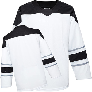 Maillot de hockey sur glace personnalisé imprimé par sublimation - Motif couleur unie 100% polyester coupe-vent écologique respirant à prix réduit - Product Image 2