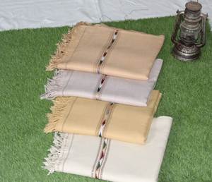 Châle en laine long uni à franges, léger, coupe-vent, respirant, unisexe, pour adulte, usage quotidien hivernal, écharpe traditionnelle, protection solaire - Product Image 1