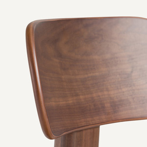 Elegante y Duradera Silla de Comedor de Madera de Nogal de Mediados de Siglo, Madera Maciza con Tapicería de Tela Premium, Muebles para el Hogar - Product Image 6