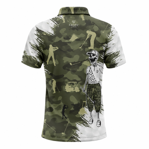 Camiseta de Golf Sublimada Personalizada con Camuflaje, Secado Rápido, Absorbe la Humedad, Camiseta Deportiva de Alto Rendimiento para Hombre, Ropa de Golf Transpirable - Product Image 2