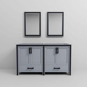 Grigio scuro 60 pollici. L X 22 Pollici Mobile bagno doppio con lavabo da 22 pollici Specchiere per Bagno - Product Image 6
