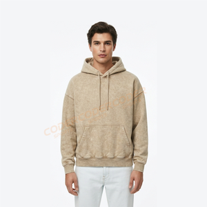 Sudadera con Capucha CODER SPORTS, Estilo Vintage, Lavado Ácido, 100% Algodón, Estilo Urbano Desgastado, Ecológica, Alta Calidad, Nueva Moda - Product Image 3