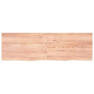 Mueble de Baño de Madera Maciza Marrón Claro, 63"x19.7"x(0.8"-1.6") con Encimera y Tratamiento de Luz - Product Image 3