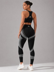 Ensemble de yoga pour femme, 2 pièces, respirant, écologique, séchage rapide, nouvelle collection, qualité supérieure, personnalisable, OEM ODM - Product Image 4