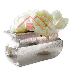Vaisselle En Aluminium Fleur Vase Décor À La Maison En Aluminium Coulé Nickel Placage Planteur pour Vaisselle Utiliser Vase Décoratif - Product Image 5
