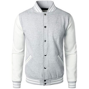 Custom Men's Varsity <b>Jacket</b> Stand Collar Letterman Style Button Front Casual Winter Outerwear - Product Image 1