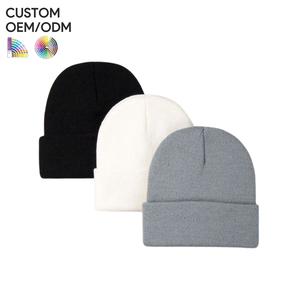 Mens casual <b>beanie</b> cap acrylic soft stretch knit style custom logo OEM ODM support for private label brands - Product Image 6