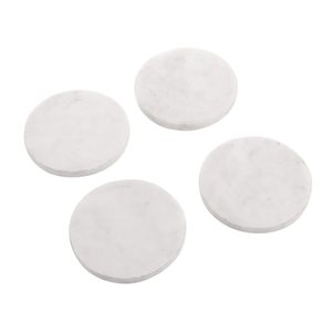 White Round <b>Marble</b> <b>Coaster</b> with Stand 4 pcs Natural Solid Handmade <b>Marble</b> <b>Coaster</b> Table Decorative <b>Coaster</b> Set with Holder - Product Image 3