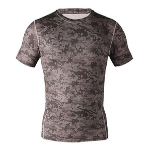 Rashguard OEM pour hommes, imprimé par sublimation, en spandex, pour BJJ, gym, surf, plongée, chemises de compression, MMA Rash - Product Image 2