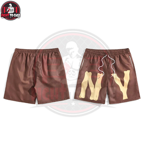 Nouveau design 2026 – Short en nylon 100 % personnalisé avec logo imprimé, décontracté, respirant, durable, anti-humidité, taille élastique, couleur marron - Product Image 5