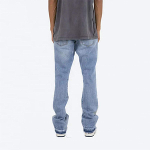 Jeans de Mezclilla para Hombre, Corte Recto, Lavado a la Piedra, Cintura Media, Corte Regular, Algodón, Estilo Casual de Primavera - Product Image 2