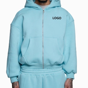 Survêtements pour hommes personnalisés, ensemble sweat-shirt à fermeture éclair surdimensionné et pantalon de survêtement, ensemble 2 pièces pour hommes, ensembles de jogging - Product Image 5