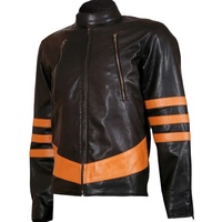 Nouvelle arrivée, veste en cuir matelassée pour homme, durable, pour l'hiver, avec poches avant, fermeture éclair, style décontracté, veste en cuir véritable