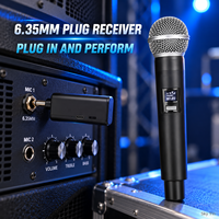 Système de microphone sans fil 2,4 GHz FYX Stock, un émetteur, deux récepteurs, son de scène professionnel, karaoké à domicile, diffusion en direct