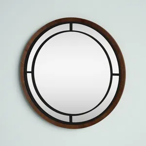 Modern Handmade Metal Wall <b>Mirror</b> Premium Luxury Round Decorative <b>Mirror</b> for Living Room Bedroom Hotel Restaurant Interior Decor - Product Image 1