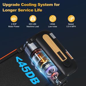 Tapis Roulant da Camminata Effetto Legno 2.5HP, Inclinazione 0.5-4MPH, Capacità 300LBS, per Casa e Ufficio, Esercizio Sotto Scrivania, Design Unico - Product Image 4