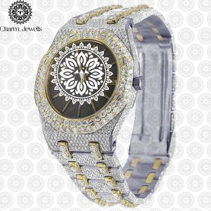 Montre de luxe Charm Jewels en acier inoxydable, mouvement mécanique, fermoir déployant unisexe, bracelet 20 mm, cadran 40 mm, étanche 10 bars - Product Image 1
