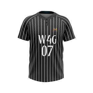 Camisetas de Béisbol Personalizadas Transpirables de Talla Grande para Hombre, con 2 Botones, Logotipo Impreso por Transferencia de Calor, Alta Calidad, Absorción de Humedad - Product Image 1