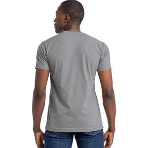 T-shirt col rond unisexe For Level Apparel, coupe moderne, 100 % coton CVC, gris chiné foncé, respirant, séchage rapide, motifs personnalisés - Product Image 2
