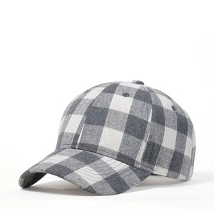 Personalized <b>Red</b> Black Buffalo Plaid Character Classic Baseball Cap Adjustable Street Flannel Sporty 100% Polyester 6-Panel - Product Image 2