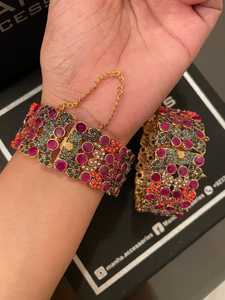 Elegant Artificial Bracelet Collection Fashion Jewelry <b>Sets</b> Designer <b>Bangles</b> for Women Bridal Party Wear Custom Jewelry - Product Image 3