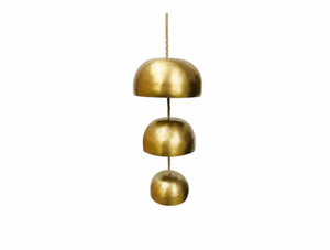 Campana Colgante de Metal Hecha a Mano, Redonda, Decorativa, con Diseño de Reloj Solar, en Tono Dorado, para Decoración del Hogar a Precio Accesible - Product Image 3