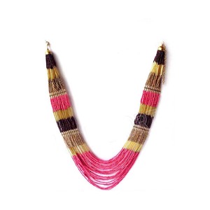Elegante Collar de Cuentas de Vidrio con Dije de Corazón Indio, Hecho a Mano, Joyería Étnica para Mujer, Calidad Premium al Mejor Precio al por Mayor - Product Image 2