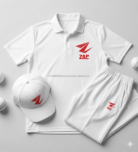 ZAP Premium <b>Cricket</b> <b>Whites</b> Full Set | High Quality <b>Cricket</b> Uniform Shirt & Trouser for Match Play for professional Players - Product Image 1