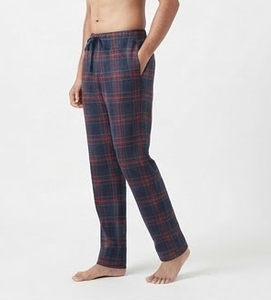 Pantalon ample en flanelle pour homme, 100 % coton, coupe ample, taille à cordon, à carreaux, pour l'hiver, vêtement d'intérieur, pantalon de pyjama pour homme - Product Image 5
