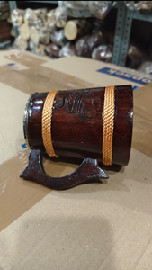 Taza de Café de Madera Hecha a Mano con Asa, Estilo Barril Rústico, Taza de Té Aislada, para Viajes y Camping, Regalo Único, Decoración - Product Image 2