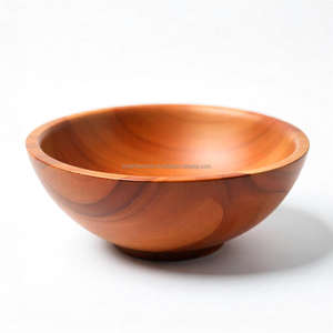 Natural <b>Wood</b> Eco-Friendly Salad <b>Bowl</b> Handmade Polished Design for Dining Table Serving Home Kitchen Essentials Tabletop Use - Product Image 2
