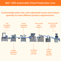 Machine à faire des pizzas entièrement automatique Shanghai Bakenati Industrial, ligne de production de pizzas pour usage industriel