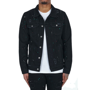 Vestes en jean respirantes pour hommes avec logo personnalisé, style urbain, 100 % coton, grandes tailles, service OEM - Product Image 1