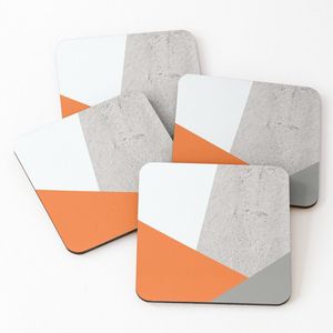 Premium Wooden <b>Coasters</b> with Contrasting White Resin Inlay – Heat & Moisture Resistant <b>Table</b> <b>Coaster</b> Set for Tea, Coffee, Hotels - Product Image 1