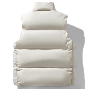 Chaleco acolchado negro para exteriores, deportivo, de plumón, para invierno, softshell, sin mangas, para calentar el cuerpo. - Product Image 2