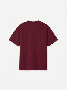 T-shirt à manches courtes pour homme, coupe classique, couleur unie, col rond, jersey de coton, vêtements décontractés - Product Image 3