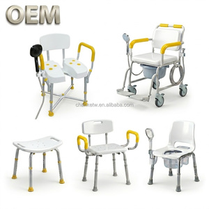 OEM/ODM Taiwan high-quality modern non-slip lightweight adjustable aluminum alloy <b>shower</b> <b>chair</b> Bathroom Safety Equipment - Product Image 1