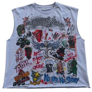 Débardeur Homme Oversize en Coton Personnalisé, Style Vintage Délavé à l'Acide, Impression DTG, Vêtement de Sport et Streetwear Sans Manches - Product Image 1