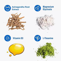 Supercalm Poudre d'électrolytes en poudre pour boisson, réducteur de cortisol et complément pour le sommeil, sans sucre, sans OGM, saveur framboise-citron